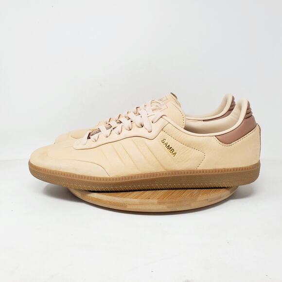Adidas Samba OG Shoes Mens 11 Blush Clay Gum Soccer Low Turf Indoor Sneaker - Picture 1 of 14